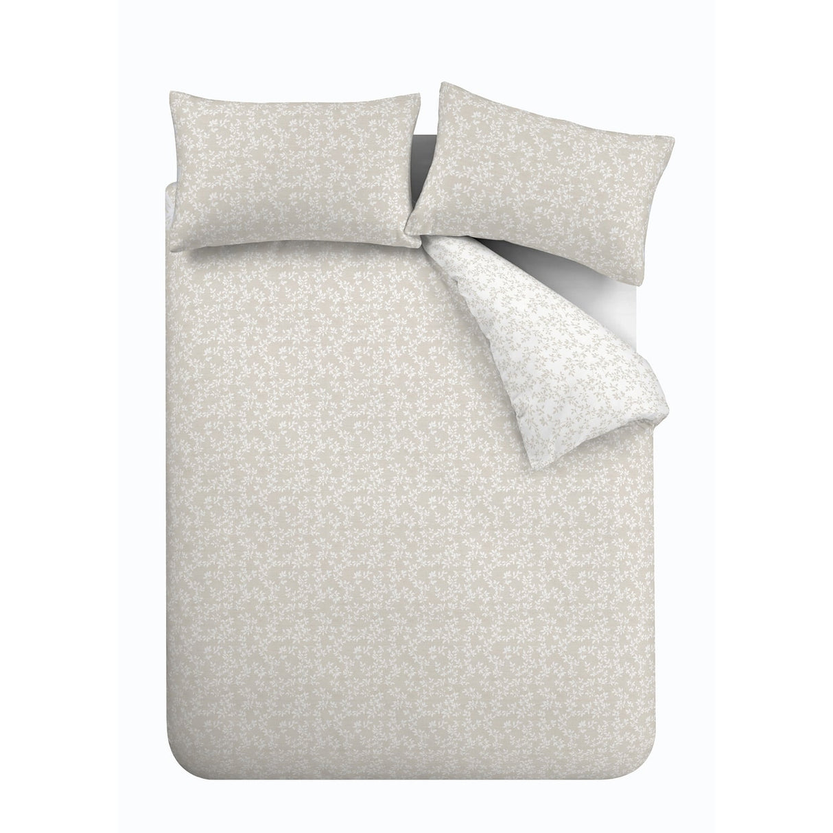Bianca Fine Linens Shadow Leaves Duvet Cover Set - Shadow Leaves Natural Duvet Set