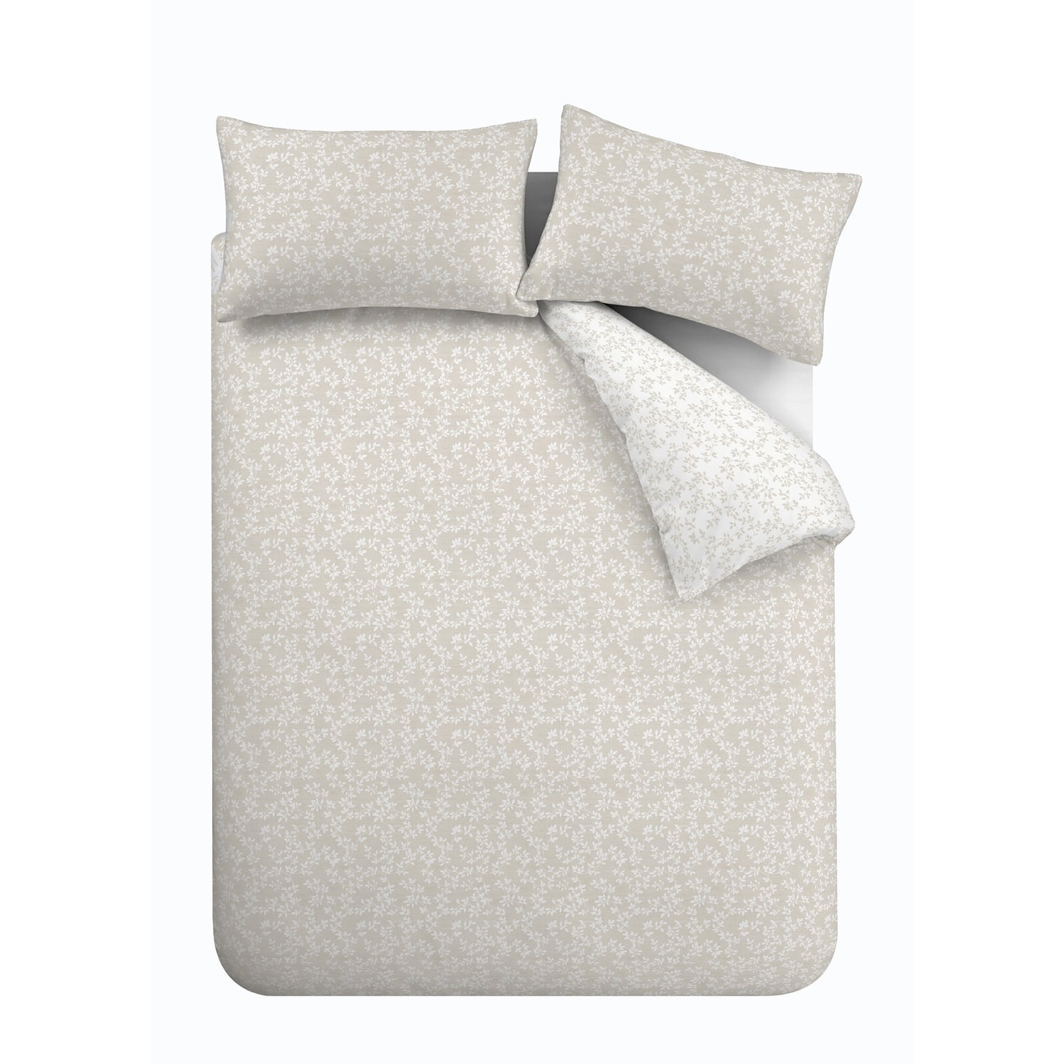 Bianca Fine Linens Shadow Leaves Duvet Cover Set - Shadow Leaves Natural Duvet Set