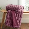 Bianca Fine Linens Carved Faux Fur Throw – Pink – 150cm x 200cm