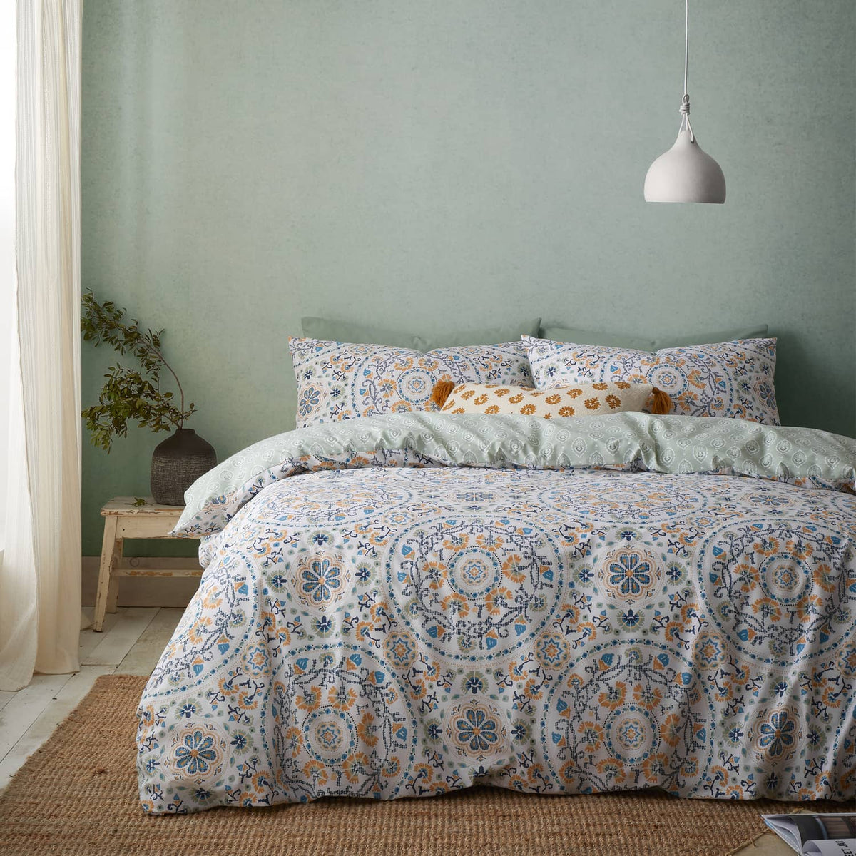 Pineapple Elephant Safiya Mandala Duvet Cover Set - Safiya Mandala Duvet Set (Accessories)