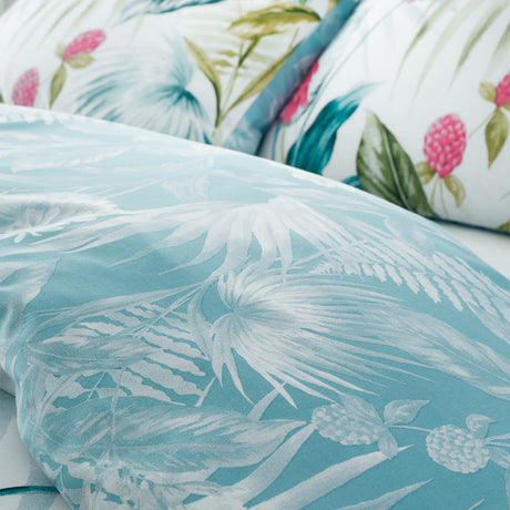 Catherine Lansfield Aruba Tropical Floral Green Duvet Cover Set - Aruba Tropical Floral Duvet Set