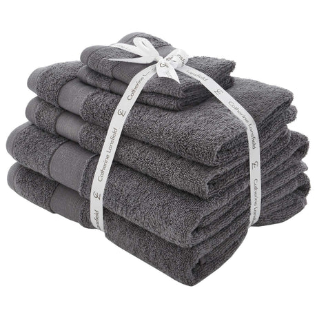 Catherine Lansfield Anti-Bacterial 500gsm 6 Piece Towel Bale - Charcoal