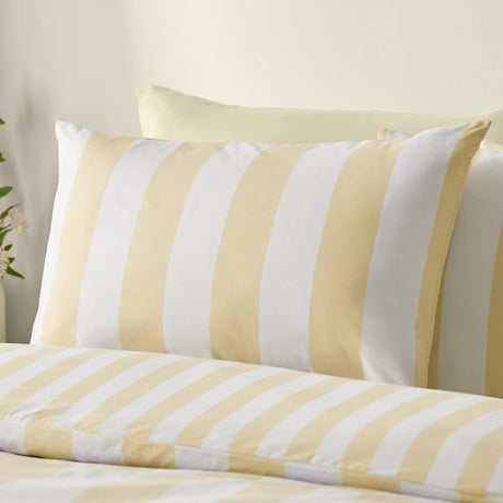 Catherine Lansfield Cove Stripe Reversible Duvet Cover Set with Pillowcase