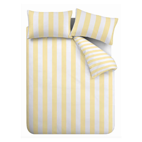 Catherine Lansfield Cove Stripe Reversible Duvet Cover Set with Pillowcase