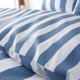 Catherine Lansfield Cove Stripe Blue Duvet Cover Bedding Set - Cove Stripe Duvet Set Blue