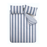 Catherine Lansfield Cove Stripe Blue Duvet Cover Bedding Set - Cove Stripe Duvet Set Blue
