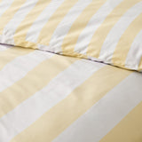 Catherine Lansfield Cove Stripe Yellow Duvet Cover Bedding Set - Cove Stripe Yellow Duvet Set