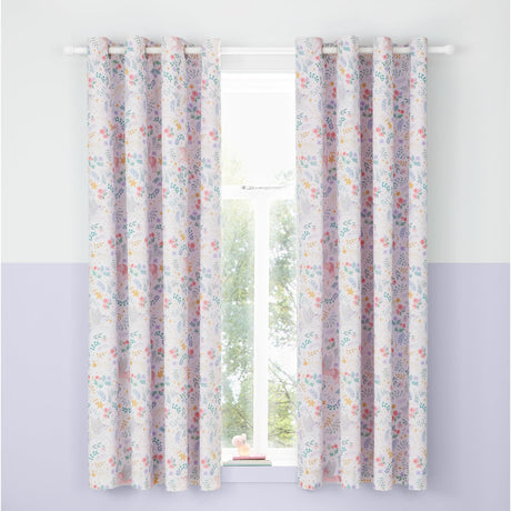 Catherine Lansfield Fairytale Unicorn Kids Eyelet Curtains Polycotton - Fairytale Unicorn Curtains