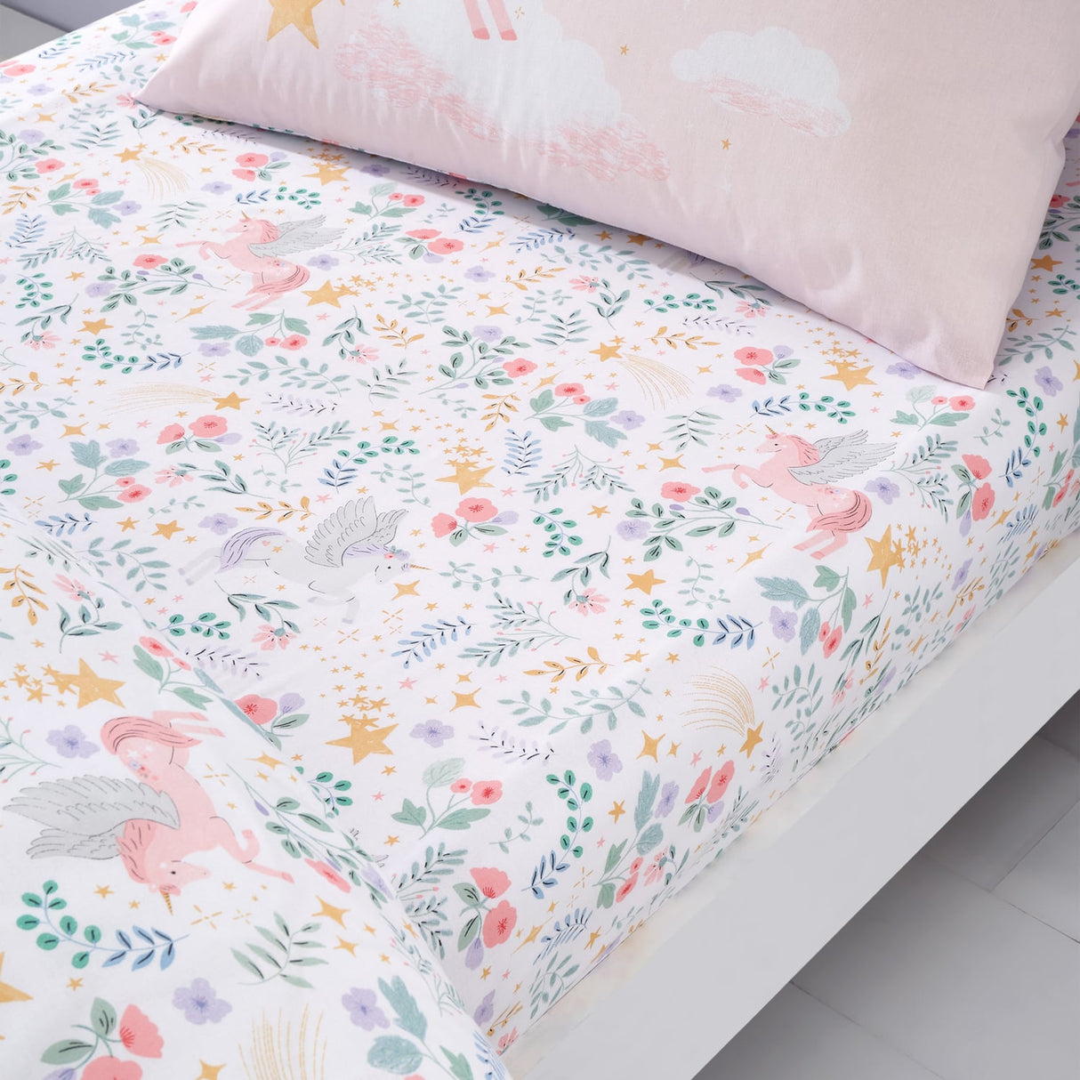 Catherine Lansfield Fairytale Unicorn 25cm Deep Fitted Sheet