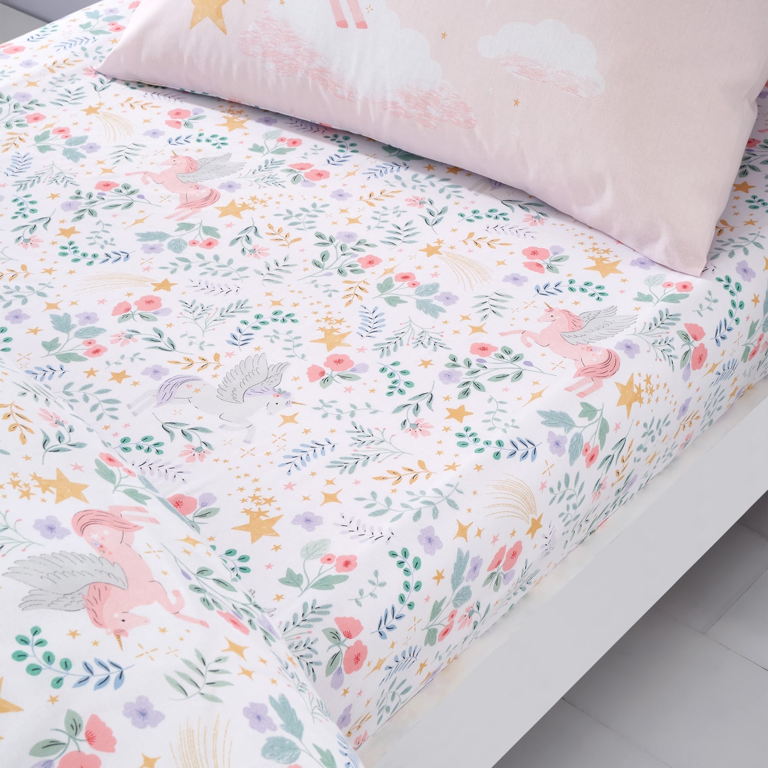 Catherine Lansfield Fairytale Unicorn 25cm Deep Fitted Sheet