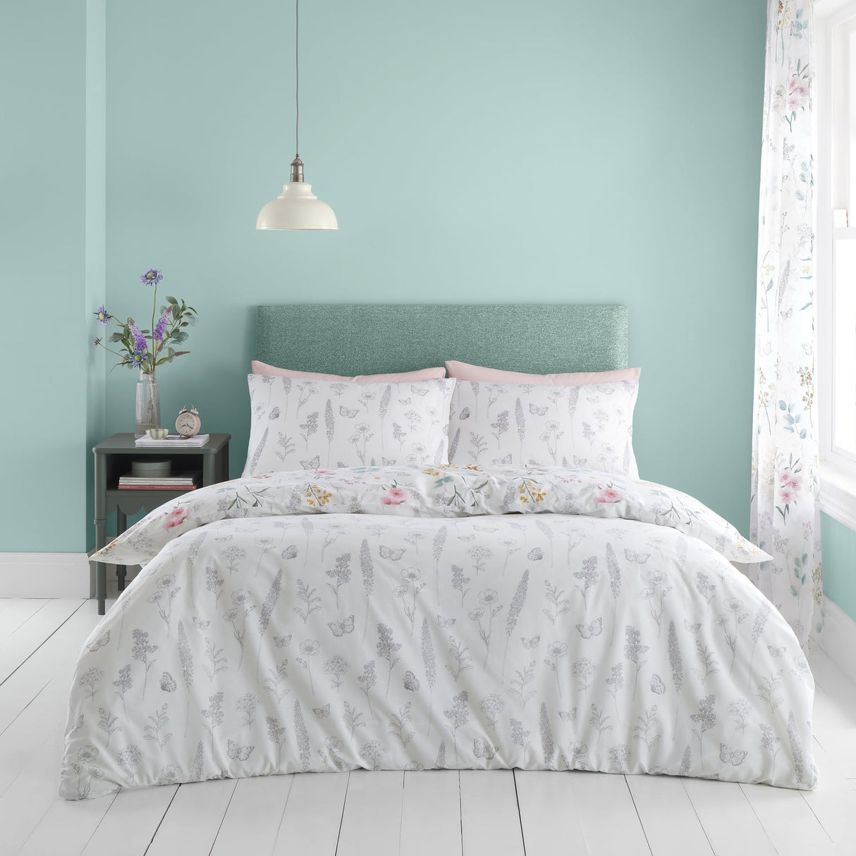 Catherine Lansfield Emilia Floral Duvet Cover Set - Emilia Floral Duvet Set