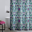 Catherine Lansfield Mya Tropical Bird Duck Egg Blue 180x180cm Shower Curtain