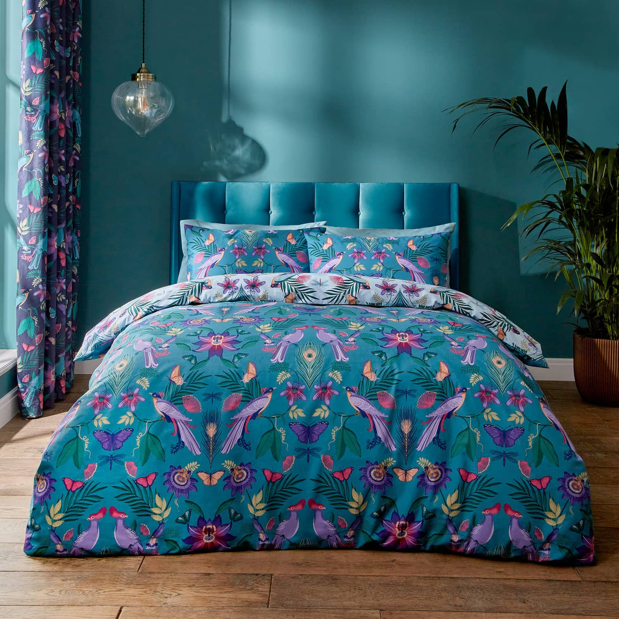 Catherine Lansfield Mya Duvet Cover Set - Mya Tropical Floral Duvet Set
