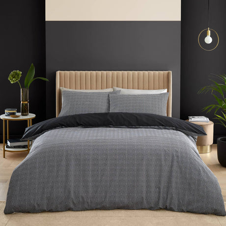 Catherine Lansfield Artemis Duvet Cover Set - Artemis Greek Key Duvet Set