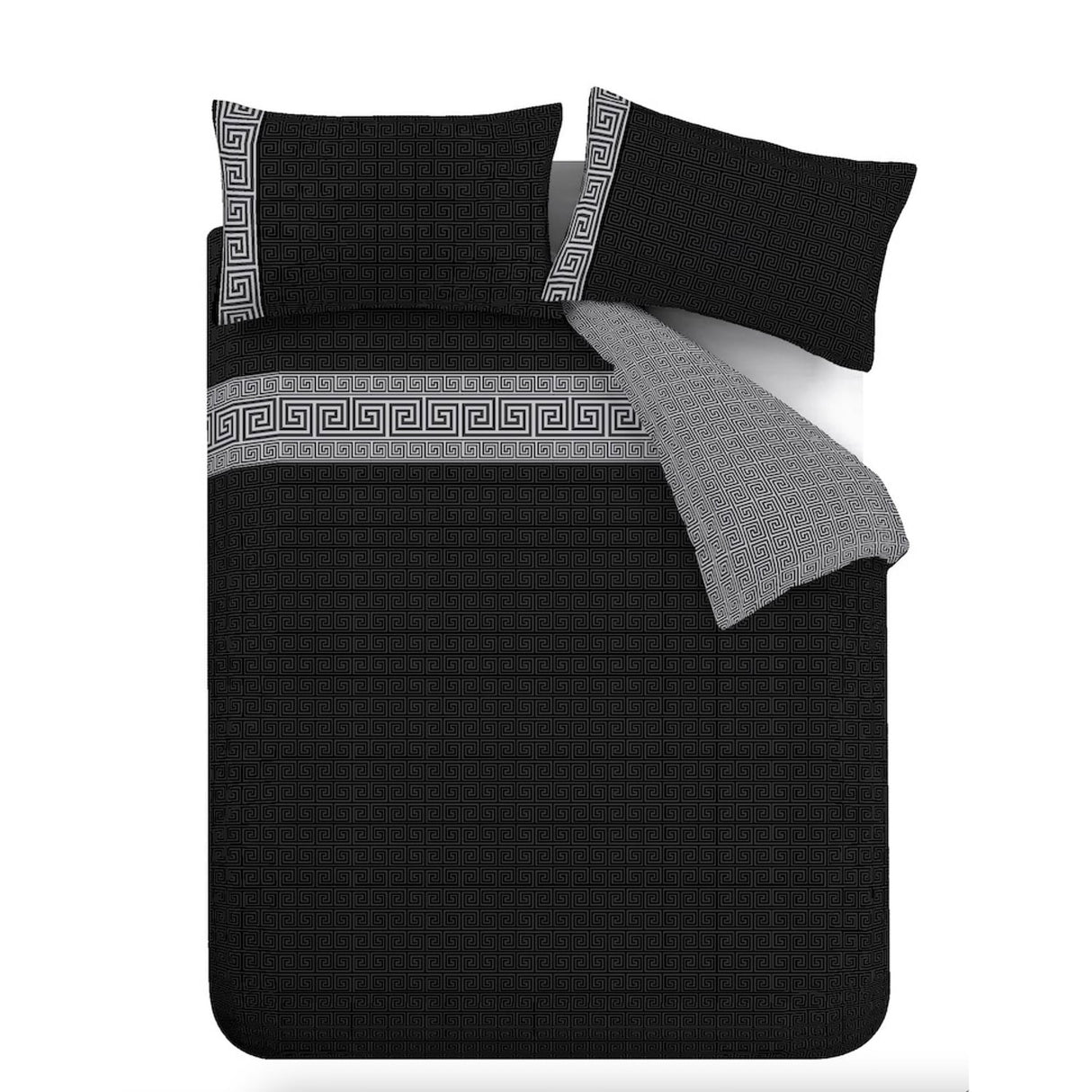 Catherine Lansfield Artemis Duvet Cover Set - Artemis Greek Key Duvet Set
