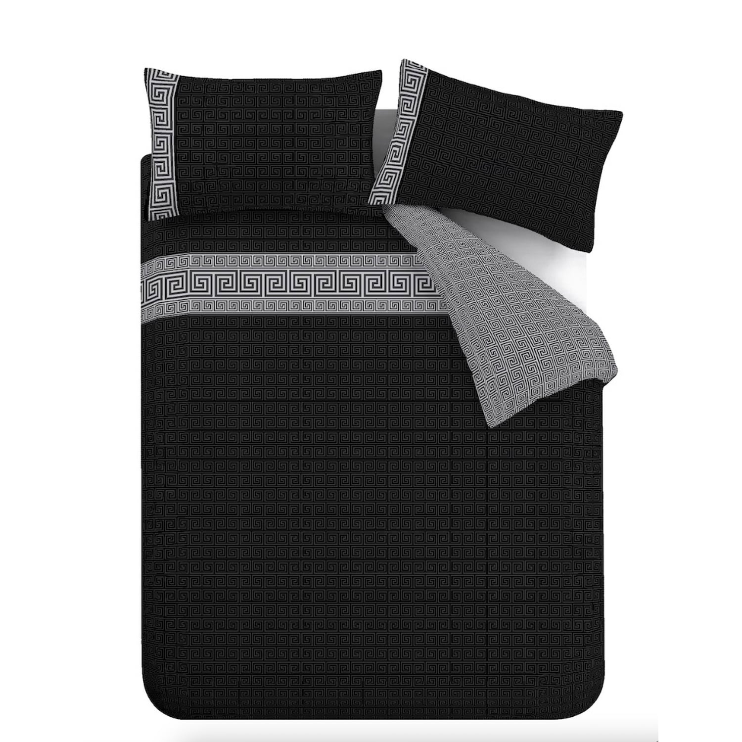 Catherine Lansfield Artemis Duvet Cover Set - Artemis Greek Key Duvet Set