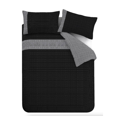 Catherine Lansfield Artemis Duvet Cover Set - Artemis Greek Key Duvet Set