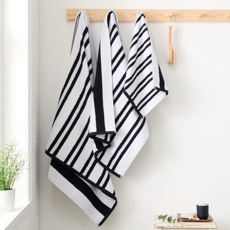Bianca Reversible Stripe 600gsm Cotton Jacquard Towels