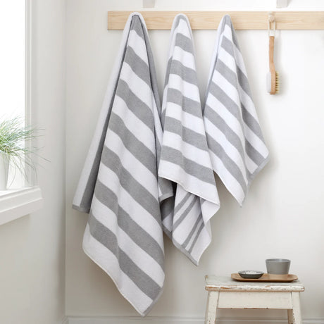 Bianca Reversible Stripe 600gsm Cotton Jacquard Towels