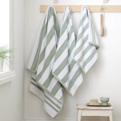 Bianca Reversible Stripe 600gsm Cotton Jacquard Towels