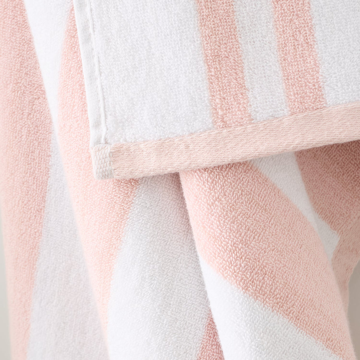 Bianca Reversible Stripe 600gsm Cotton Jacquard Towels - Blush Pink - Reversible Jacquard Blush Towels