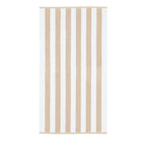 Bianca Reversible Stripe 600gsm Cotton Jacquard Towels - Natural - Reversible Jacquard Natural Towel
