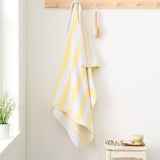Bianca Reversible Stripe 600gsm Cotton Jacquard Towels - Yellow