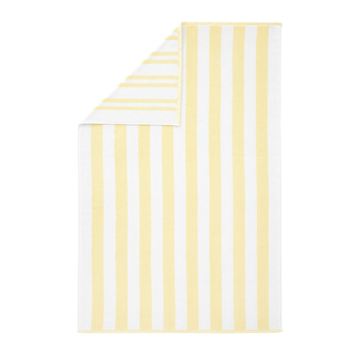 Bianca Reversible Stripe 600gsm Cotton Jacquard Towels - Yellow - Reversible Jacquard Yellow Towels