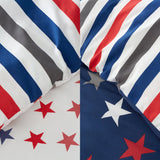 Catherine Lansfield Stripes & Stars Twin Pack Kids Duvet Cover Set - Stripes And Stars Duvet Set 2 Pack