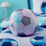 Catherine Lansfield Tie Dye Football 3D Filled Cushion - Tie Dye Football Shaped Cushion