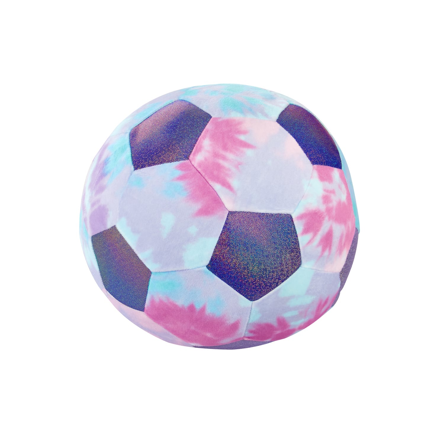 Catherine Lansfield Tie Dye Football 3D Filled Cushion - Tie Dye Football Shaped Cushion