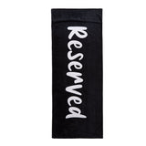 Catherine Lansfield Reserved Sun Lounger Towel Beige Beach Towel - Reserved Beach Towel