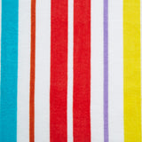Catherine Lansfield Rainbow Stripe Sun Lounger Beach Towel - Rainbow Stripe Beach Towel