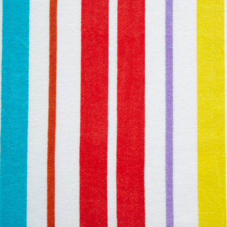 Catherine Lansfield Rainbow Stripe Sun Lounger Beach Towel - Rainbow Stripe Beach Towel