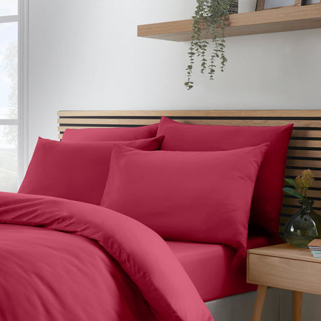 Catherine Lansfield So Soft Non Iron Duvet Cover Set - Easy So Soft Easy Iron Hot Pink Duvet Set