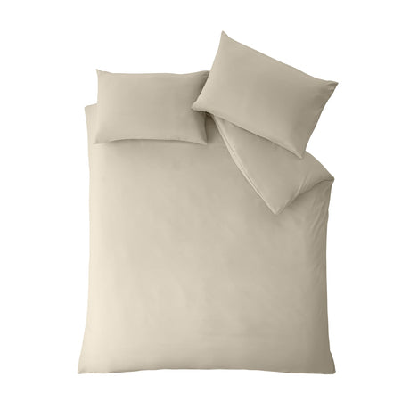 Catherine Lansfield So Soft Non Iron 30cm Deep Fitted Sheet - Easy So Soft Easy Iron Natural