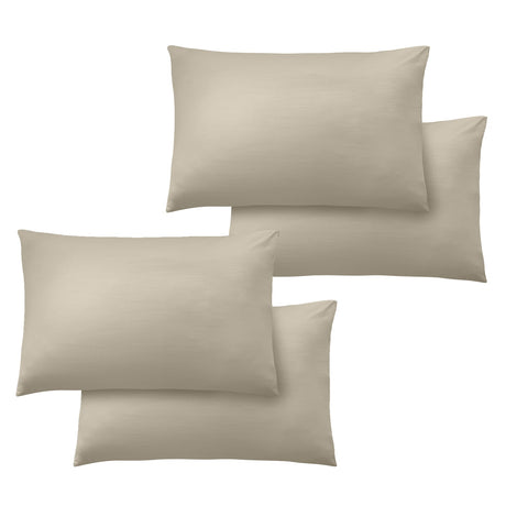 Catherine Lansfield So Soft Non Iron Pillowcases - Easy So Soft Easy Iron Natural Pillowcase 4 Pack