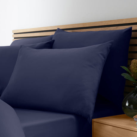 Catherine Lansfield So Soft Non Iron Duvet Cover Set - Easy So Soft Easy Iron Navy Duvet Set