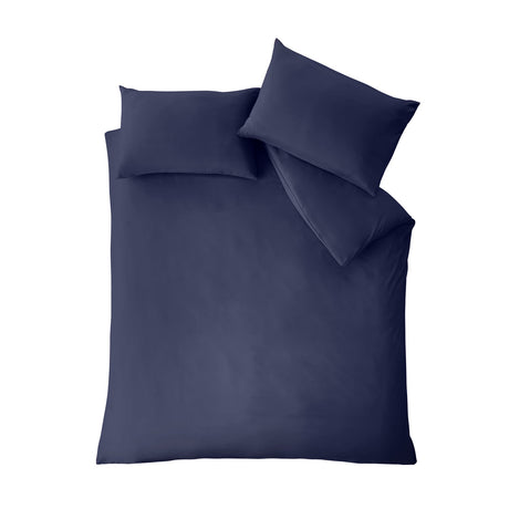Catherine Lansfield So Soft Non Iron Duvet Cover Set - Easy So Soft Easy Iron Navy Duvet Set