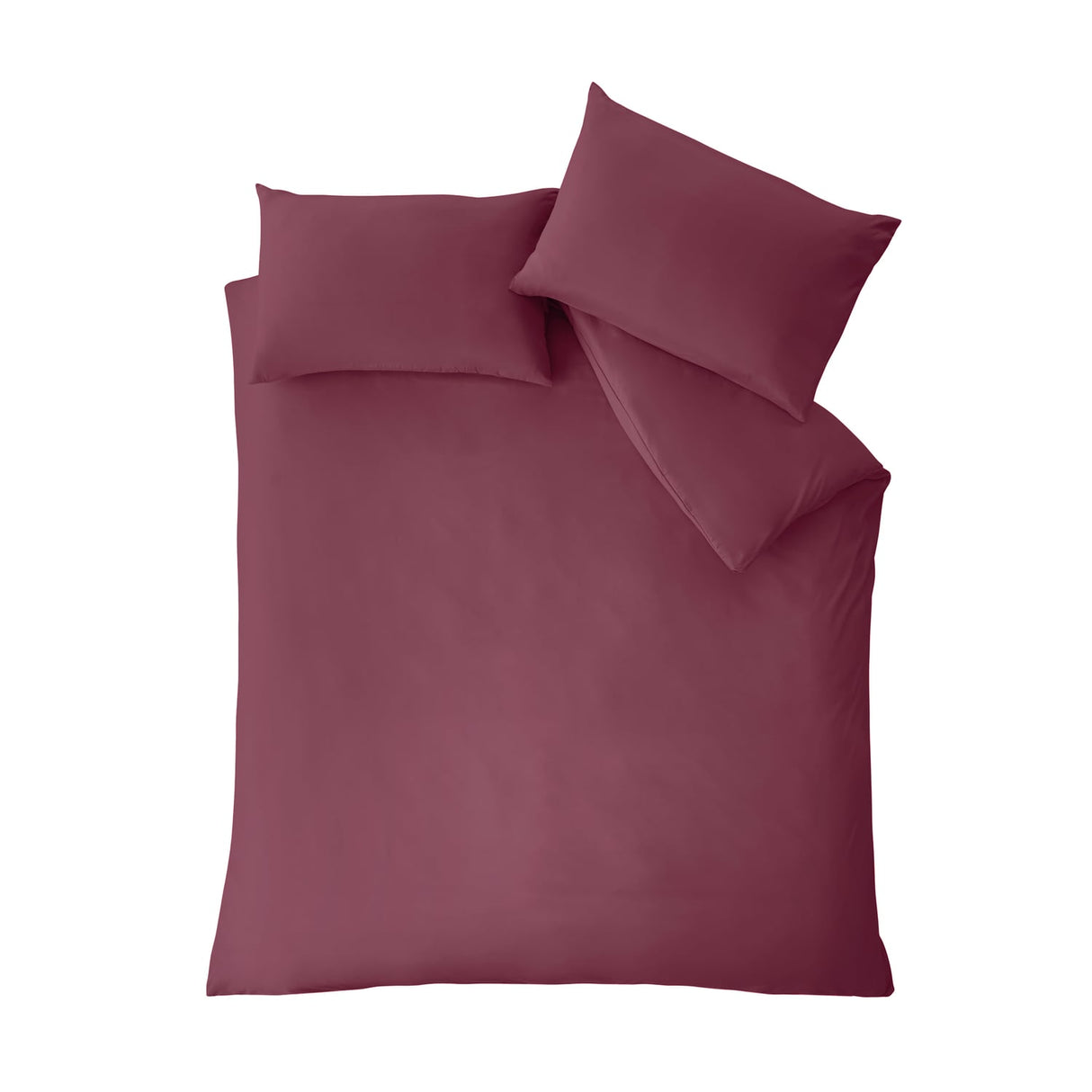 Catherine Lansfield So Soft Non Iron Duvet Cover Set - So Soft Non Iron Burgundy Duvet Set