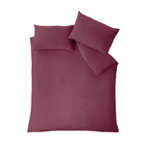 Catherine Lansfield So Soft Non Iron Duvet Cover Set - So Soft Non Iron Burgundy Duvet Set