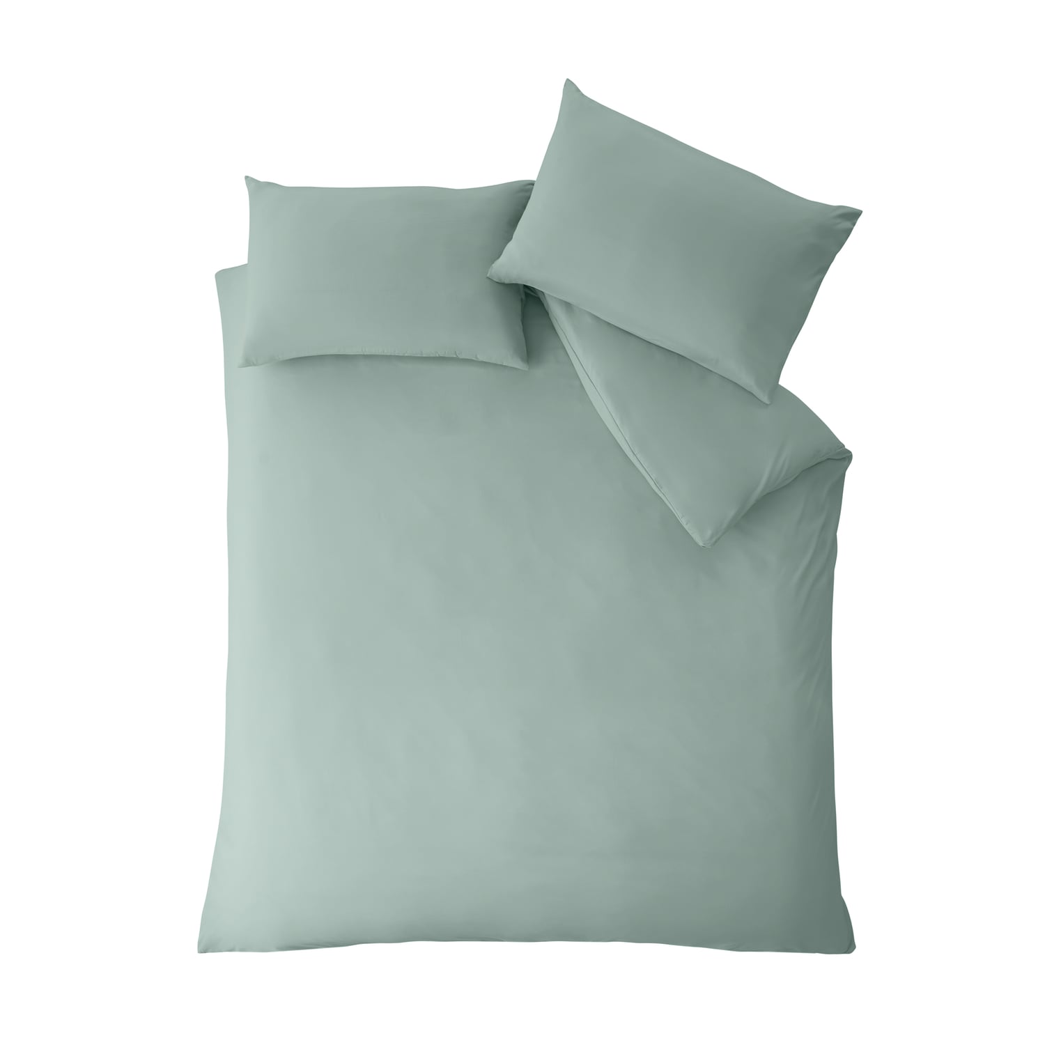 Catherine Lansfield So Soft Non Iron Duvet Cover Set - So Soft Non Iron Green Duvet Set