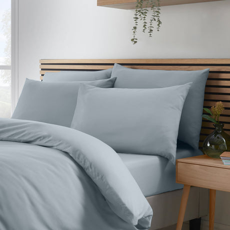 Catherine Lansfield So Soft Non Iron Duvet Cover Set - So Soft Non Iron Slate Grey Duvet Set