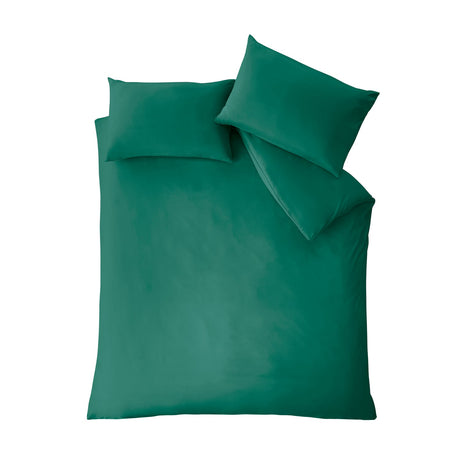 Catherine Lansfield So Soft Non Iron Duvet Cover Set - So Soft Non Iron Teal Green Duvet Set