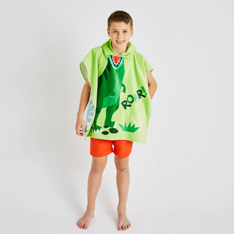 Catherine Lansfield Dinosaur Kids Hooded Towel Poncho