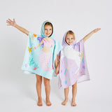 Catherine Lansfield Mermaid Kids Hooded Beach Towel Poncho - Mermaid Hooded Poncho