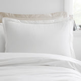 Bianca Oxford Lace Trim Cotton Duvet Cover Set - White image 2