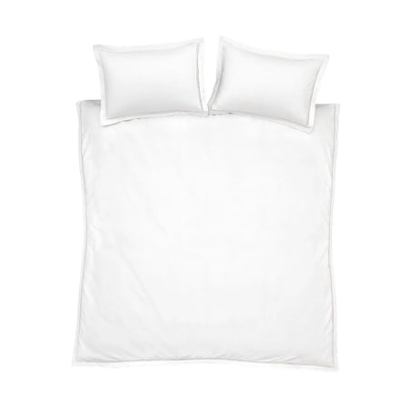 Bianca Oxford Lace Trim Cotton Duvet Cover Set - White image 6