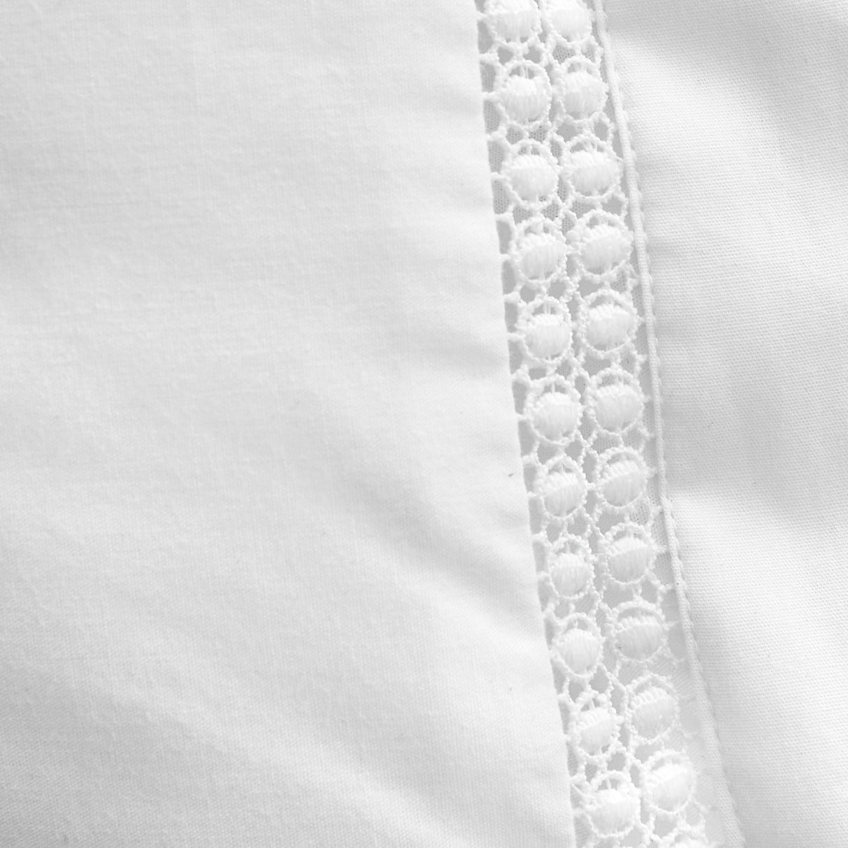 Bianca Fine Linens Oxford Lace Trim Duvet Cover Set - Oxford Lace Duvet Set