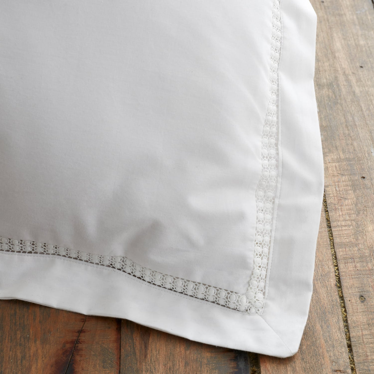 Bianca Fine Linens Oxford Lace Trim Duvet Cover Set - Oxford Lace Duvet Set